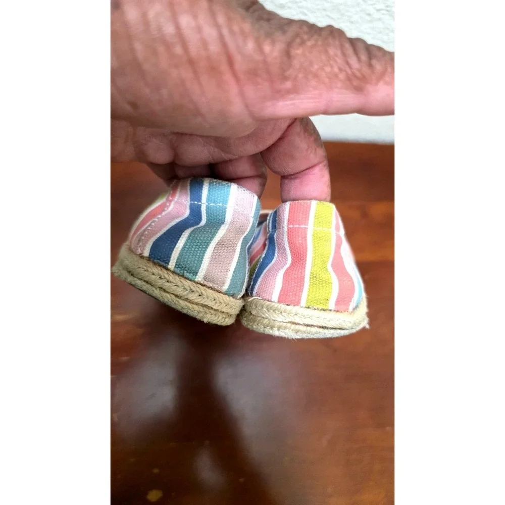 Coach‎ Women's Striped Canvas Espadrilles Slip-On Shoes Multicolor Size 6B